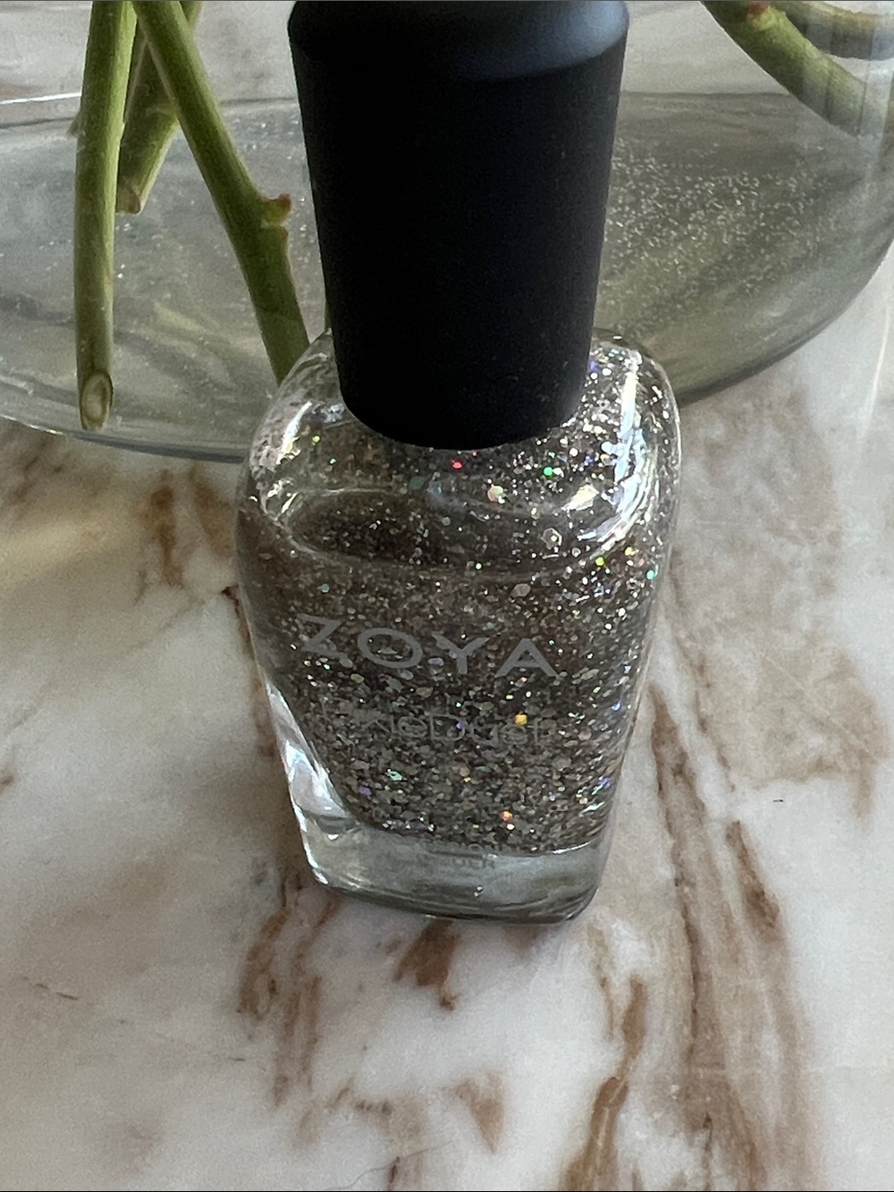 Zoya Silver Holographic Glitter Nail Polish